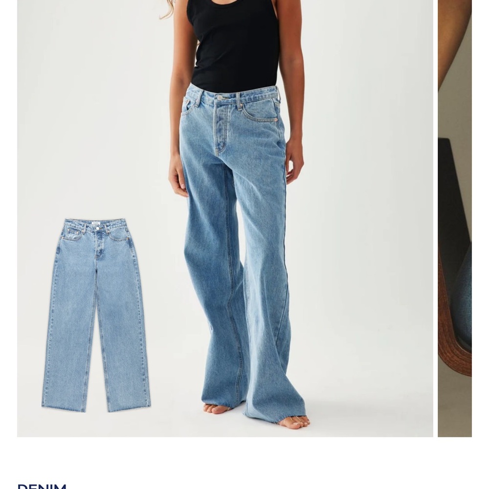 Parke low rise baggy jeans vintage wash